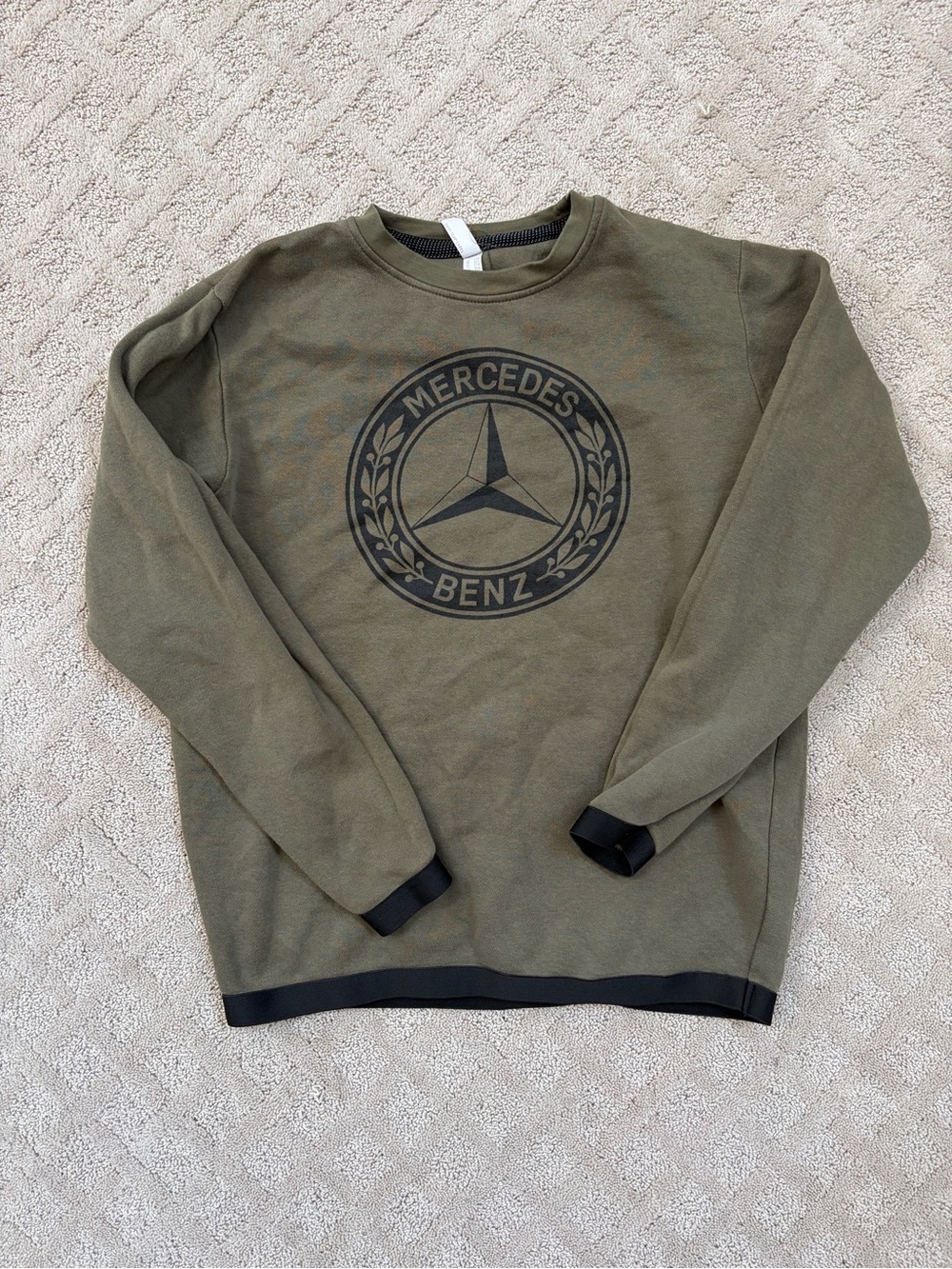 Mercedes-Benz Men's Olive Crewneck Sweatshirt